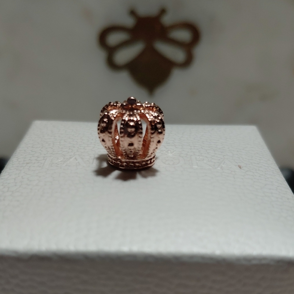 Pandora Rose Gold Crown Charm - Picture 3 of 10